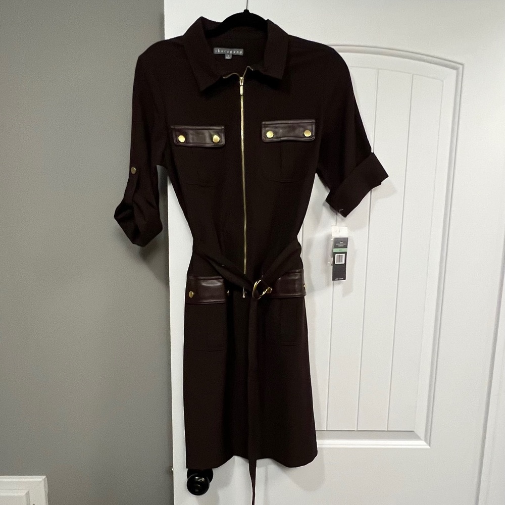 Sharagano brown dress